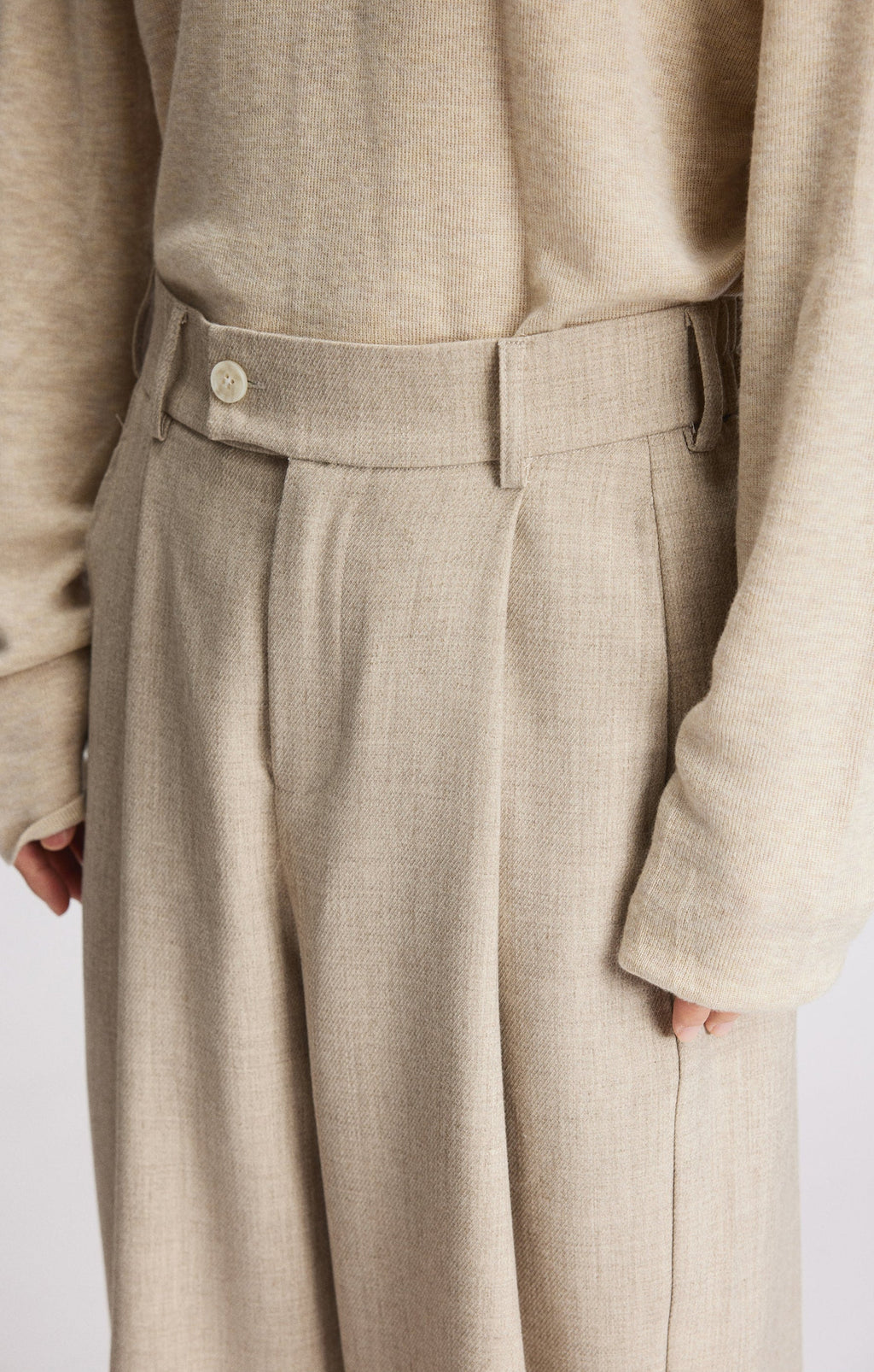High-Waist Pleated Wide Leg Pants