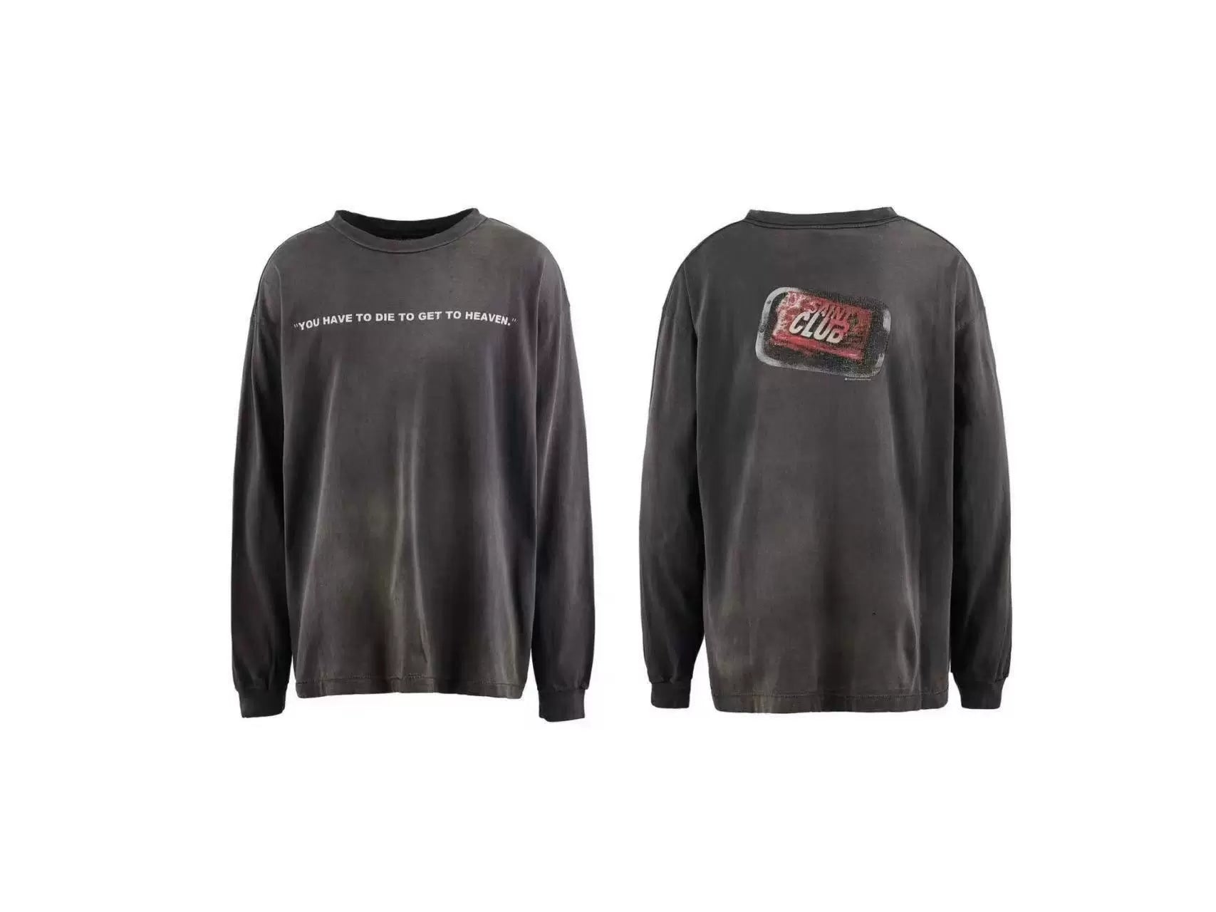 Saint Michael "YOU HAVE TO DIE TO GET TO HEAVEN" Long Sleeve - Black