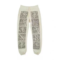 Saint Michael Distressed Graphic Sweatpants - Off-White