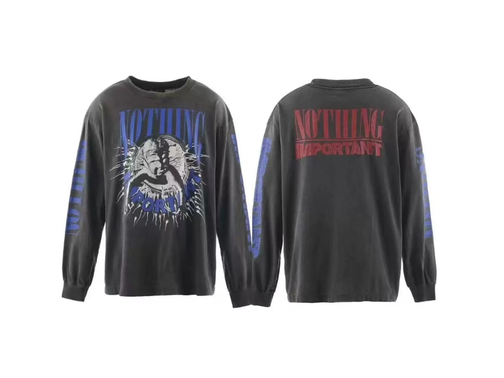 Saint Michael "NOTHING" Long Sleeve - Black