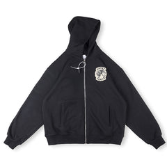 Saint Vanity Full-Zip Hooded Jacket - Black