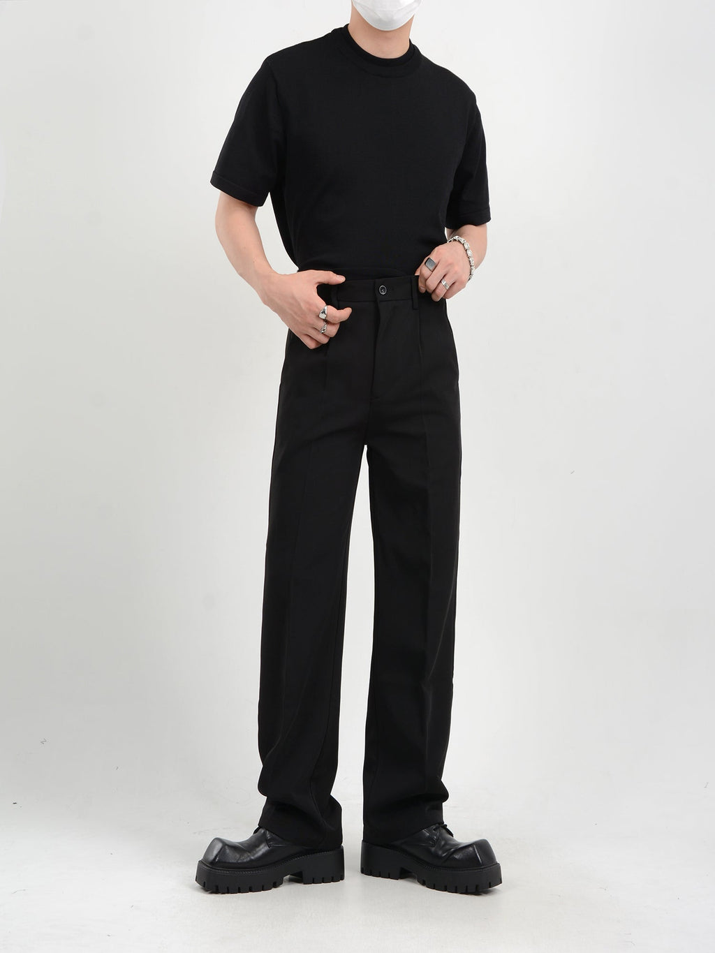 Classic Narrow-Fit Straight-Leg Trousers