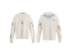 Saint Michael Tattoo & Graffiti All-Over Print Long Sleeve - Off-White