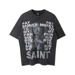 Saint Michael x Pay money To my Pain Collaboration Vintage T-Shirt - Black