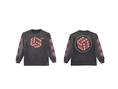 Saint Michael Red Dice Graphic Long Sleeve - Black