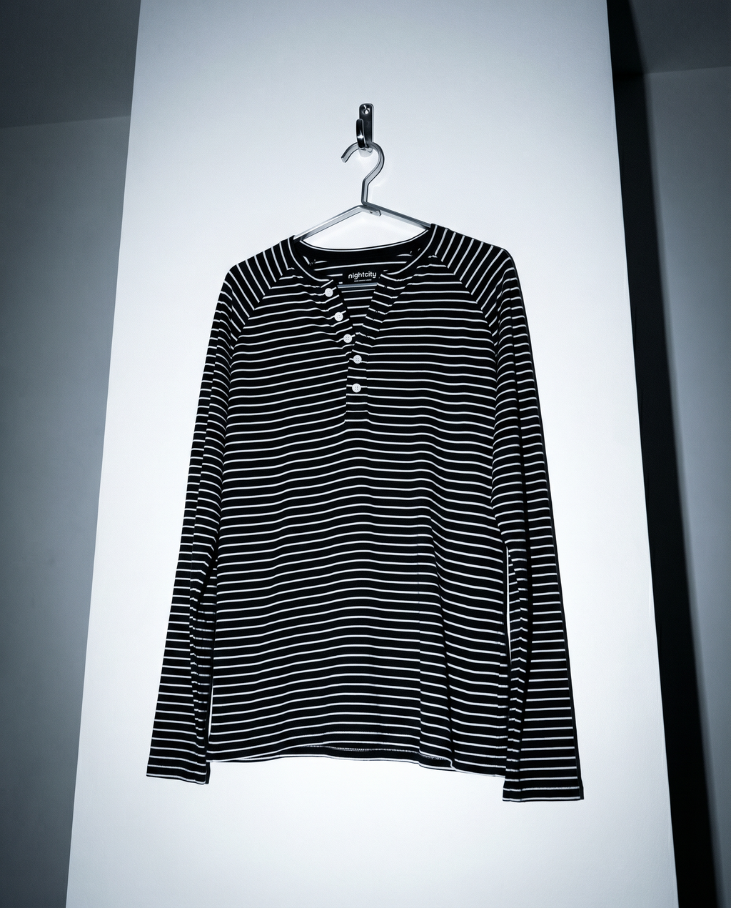 Striped Long Sleeve Raglan Henley