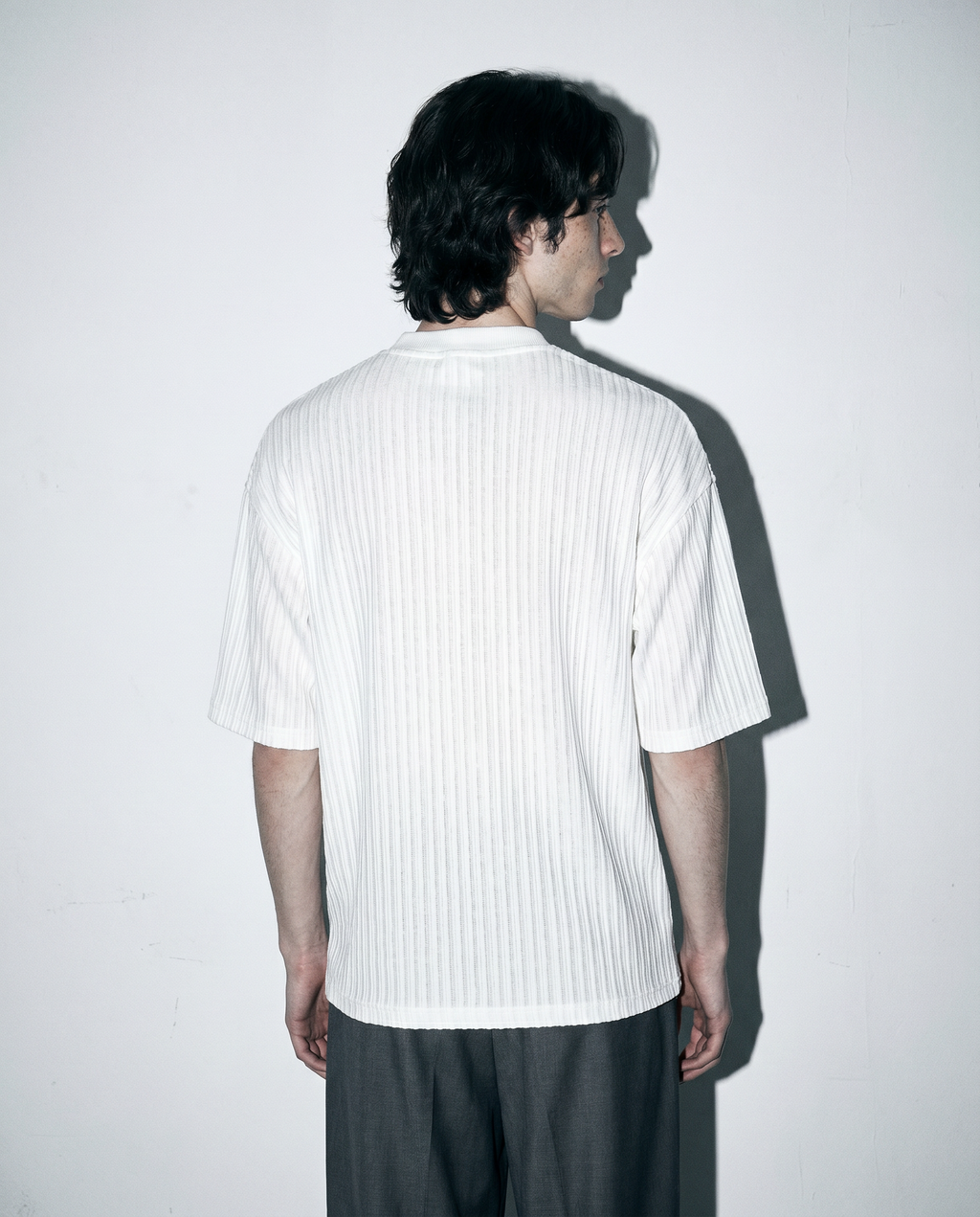 Textured Ribbed Henley Half Sleeve Top